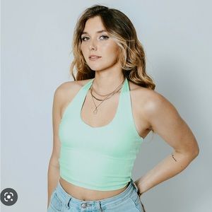 Klassy Network Bramie Mint Halter Crop top XS